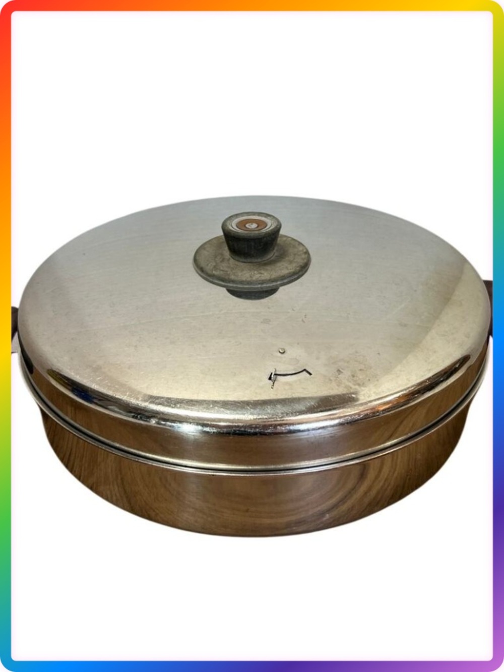 Vintage Paul Revere Ware 1801 Copper Core 12" Skillet Vented Lid